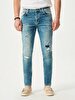 Smarty Dar Paça Orta Bel Jean Trousers