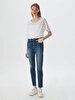 Tanya X Dar Paça Orta Bel Jean Trousers