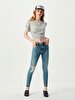 Tanya X Tapered Leg Mid Waist Jean Trousers