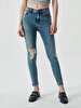 Tanya X Tapered Leg Mid Waist Jean Trousers