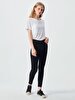 Tanya X Tapered Leg Mid Waist Jean Trousers