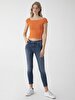 Tanya X Tapered Leg Mid Waist Jean Trousers