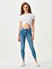 Tanya X Tapered Leg Mid Waist Jean Trousers