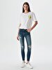 Lonia Mid Rise Orta Bel Jean Trousers