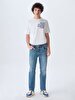 Paul X Düz Paça Orta Bel Jean Trousers