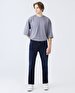 Paul X Straight Leg Mid Waist Jean Trousers