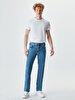 Paul X Düz Paça Orta Bel Jean Trousers