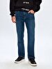 Paul X Düz Paça Orta Bel Jean Trousers