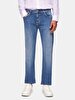 Paul X Düz Paça Orta Bel Jean Trousers
