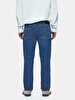 Paul X Düz Paça Orta Bel Jean Trousers