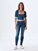 Julita X Tapered Leg Low Waist Jean Trousers