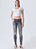 Julita X Tapered Leg Low Waist Jean Trousers