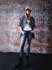 Julita X Tapered Leg Low Waist Jean Trousers