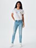 Nicole Tapered Leg Mid Waist Jean Trousers
