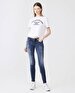 Nicole Tapered Leg Mid Waist Jean Trousers