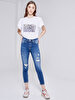 Bernita Split Yüksek Bel Jean Trousers