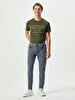 Jumy Tapered Leg Mid Waist Jean Trousers
