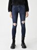 Lonia Fringe Mid Rise Super Skinny Trousers