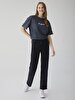 Vionne Geni̇ş Paça Yüksek Bel Trousers