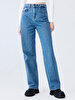 Vionne Wide Leg Yüksek Bel Jean Trousers