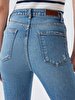 Betiana Split Yüksek Bel Jean Trousers