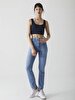 Betiana Split Yüksek Bel Jean Trousers