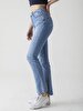 Betiana Split Yüksek Bel Jean Trousers