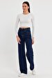 Vionne B Wide Leg Yüksek Bel Jean Trousers