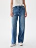 Danica Geni̇ş Paça Yüksek Bel Jean Trousers