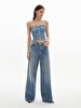 Lottie Geni̇ş Paça Yüksek Bel Jean Trousers