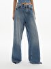 Lottie Geni̇ş Paça Yüksek Bel Jean Trousers