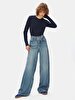 Lottie Geni̇ş Paça Yüksek Bel Jean Trousers