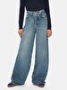 Lottie Geni̇ş Paça Yüksek Bel Jean Trousers