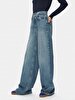 Lottie Geni̇ş Paça Yüksek Bel Jean Trousers
