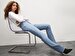 Betiana X Düz Paça Yüksek Bel Jean Trousers