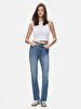 Betiana X Düz Paça Yüksek Bel Jean Trousers