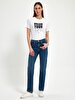 Lerana Düz Paça Yüksek Bel Jean Trousers