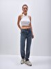 Lerana Düz Paça Yüksek Bel Jean Trousers