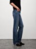 Lerana Düz Paça Yüksek Bel Jean Trousers