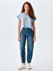 Rosalia Tapered Leg Comfortable Cut Jean Trousers