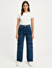 Marien Cargo Yüksek Bel Jean Trousers