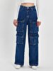 Marien Cargo Yüksek Bel Jean Trousers
