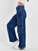 Marien Cargo Yüksek Bel Jean Trousers