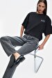 Vanetta Düz Paça Yüksek Bel Jean Trousers