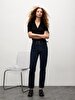 Wanda Düz Paça Yüksek Bel Jean Trousers