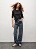 Vionne H Geni̇ş Paça Yüksek Bel Jean Trousers