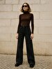 Vionne H Wide Leg Yüksek Bel Jean Trousers