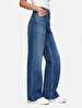 Danica L Wide Leg Yüksek Bel Jean Trousers