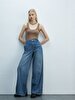 Mariam Geni̇ş Paça Yüksek Bel Jean Trousers