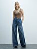 Mariam Geni̇ş Paça Yüksek Bel Jean Trousers